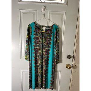 Emma & Michelle woman’s 3/4 sleeve midi dress size small.